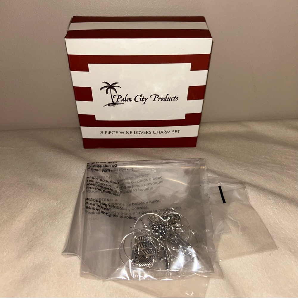 Palm City Products 8-Piece Wine Lovers Charm Set